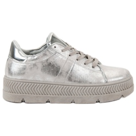 Bestelle Silberne Sportschuhe grau