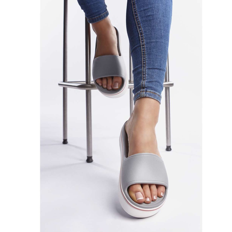 Crocs Crocband Platform Slide 04M Hellgraue Rose