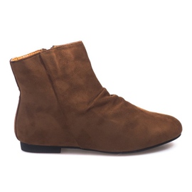 Wildleder Booties Chelsea Boots 7-121 Camel braun