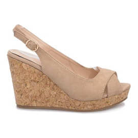 Beige Keilsandaletten von Greenhouse