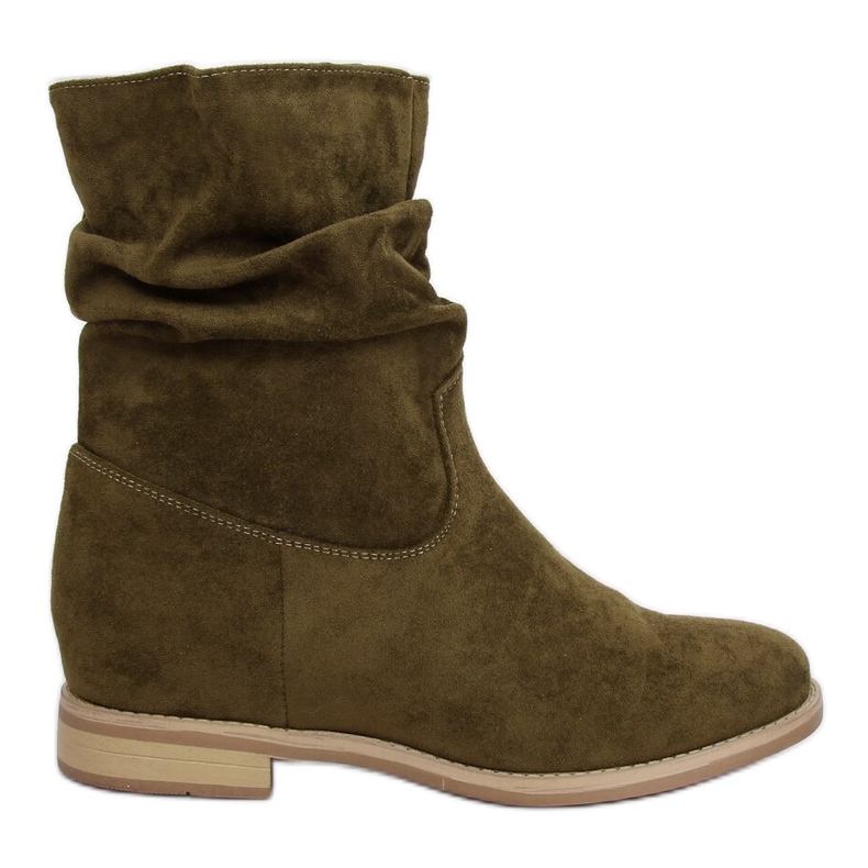 Grüne Stiefel auf einem versteckten Keil NC838 Green