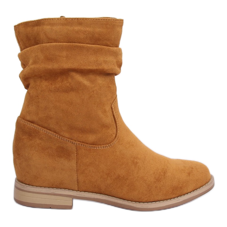 Stiefel auf einem versteckten Honigkeil NC838 Camel braun