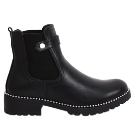 Schwarze Stiefel für Damen Jodhpur-Stiefel NC886 Schwarz