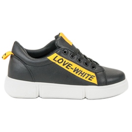 Jumex Liebe Sportschuhe schwarz gelb