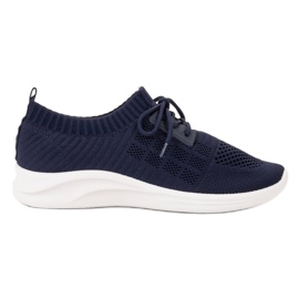 Ideal Shoes Textile Sportschuhe navy blau