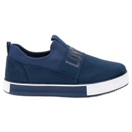 SHELOVET Wildleder Slip-On Schuhe blau grün