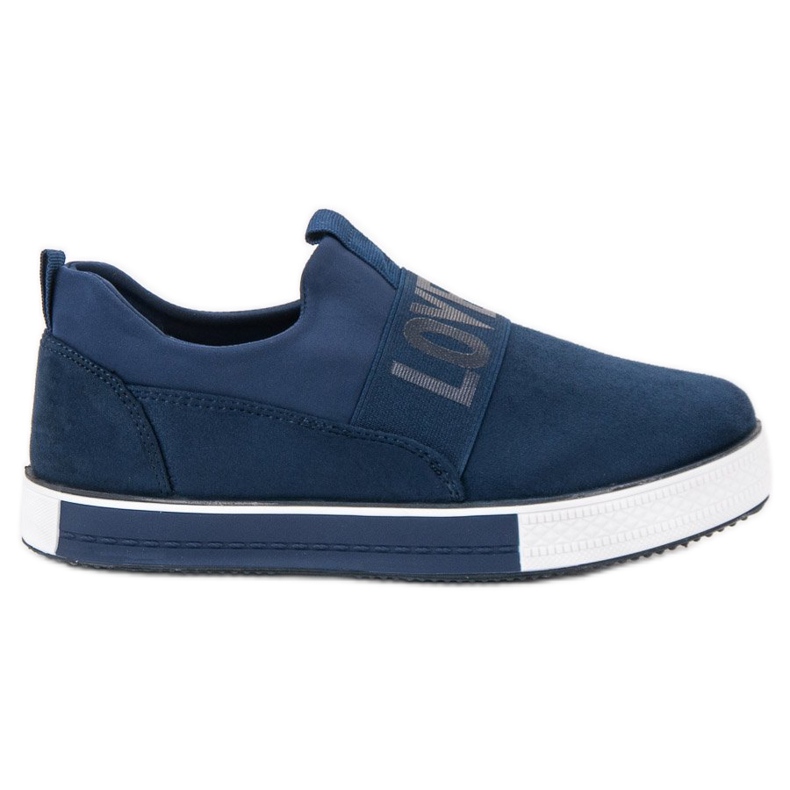 SHELOVET Wildleder Slip-On Schuhe blau grün