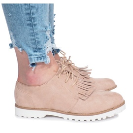 Beige Loafer mit Crushing Hard Fransen