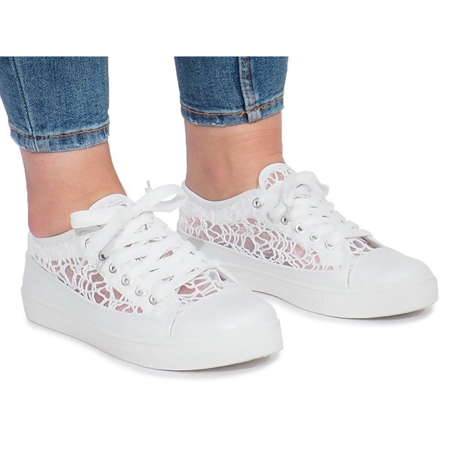 Dolita weiße durchbrochene Sneakers