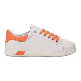Ideal Shoes Sportschuhe für Damen weiß orange