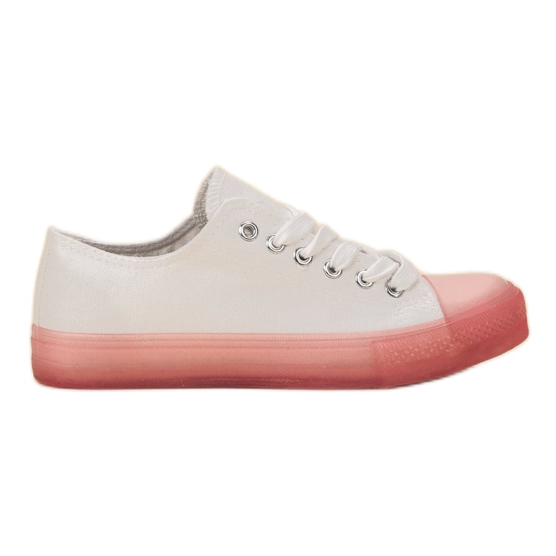 Jumex Modische Sneaker für Damen weiß rosa