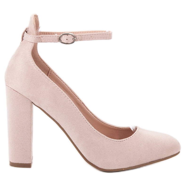 Ideal Shoes Pumps mit Schnalle befestigt braun