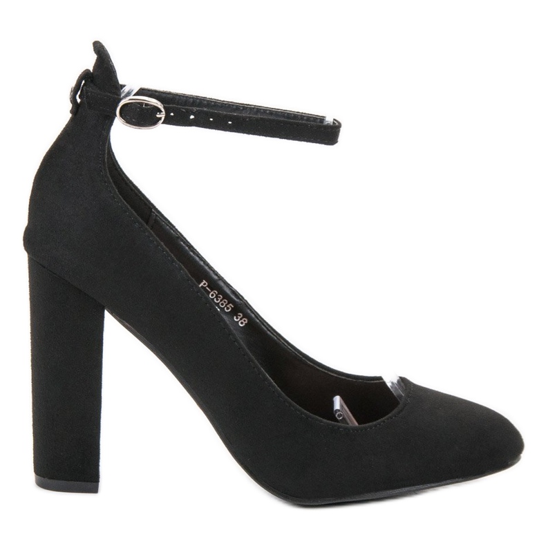 Ideal Shoes Pumps mit Schnalle befestigt schwarz