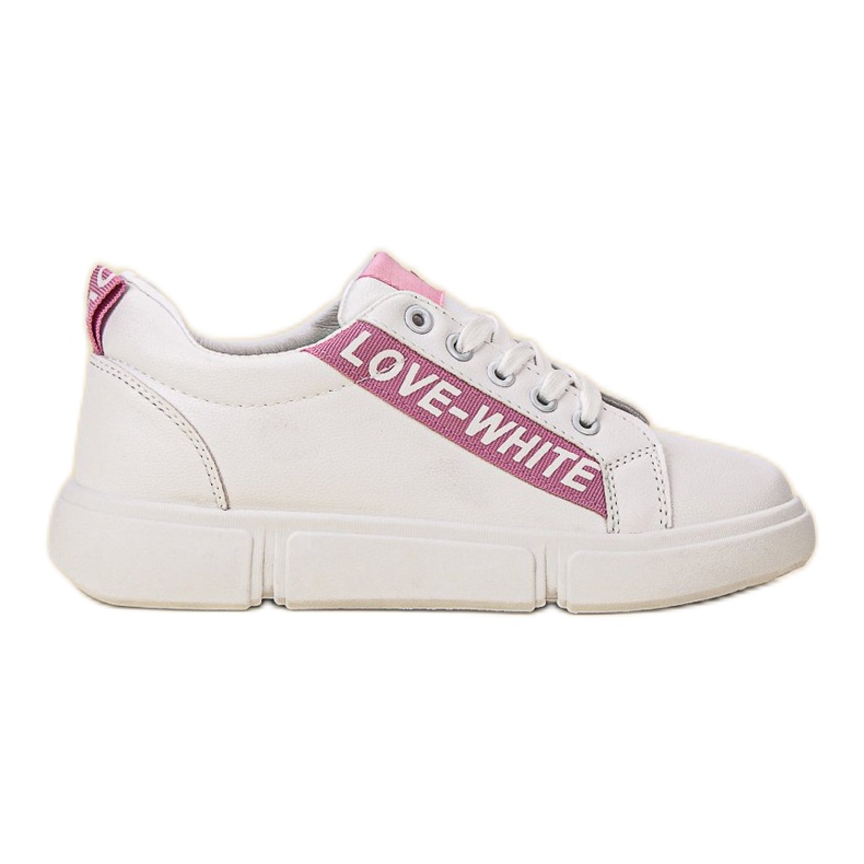 Jumex Bequeme Sportschuhe weiß rosa