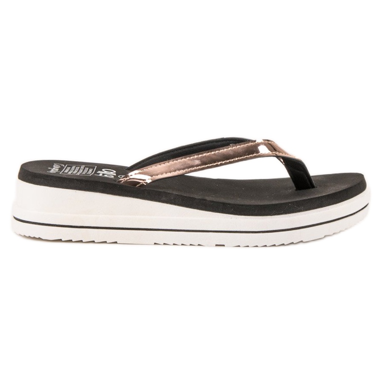 SHELOVET Keil-Flip-Flops gelb