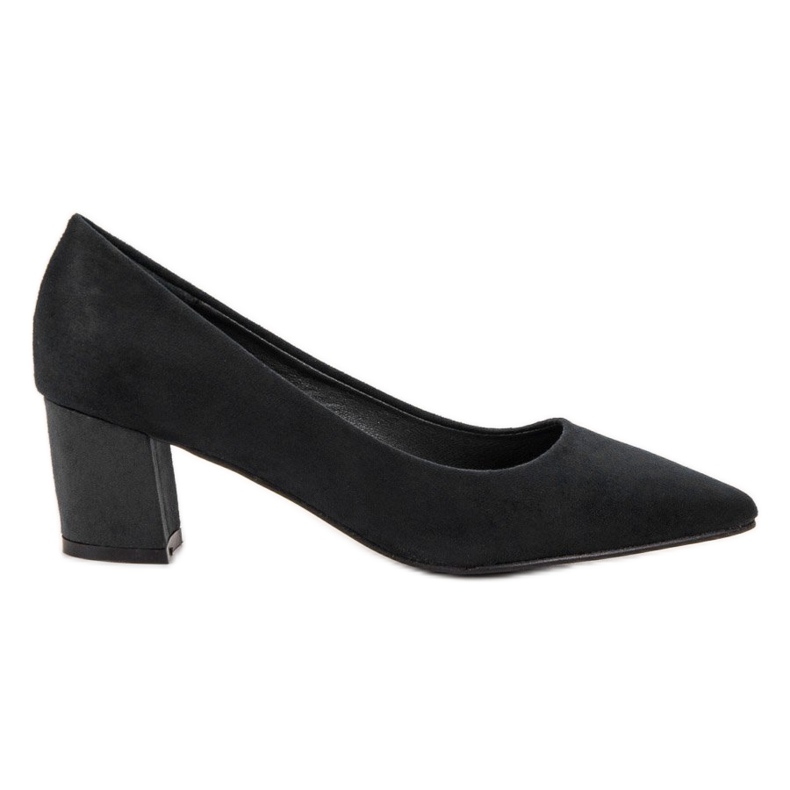Small Swan Bequeme Wildleder Pumps schwarz