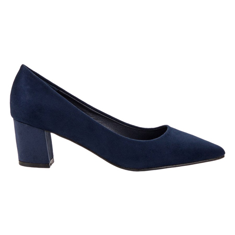 Small Swan Bequeme Wildleder Pumps blau