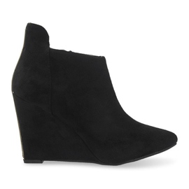 Wildleder Keilpumps TL01-1 Schwarz