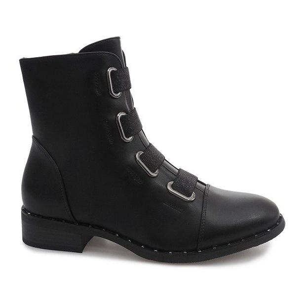 Warme Stiefel mit Radiergummi 6229-1 Schwarz