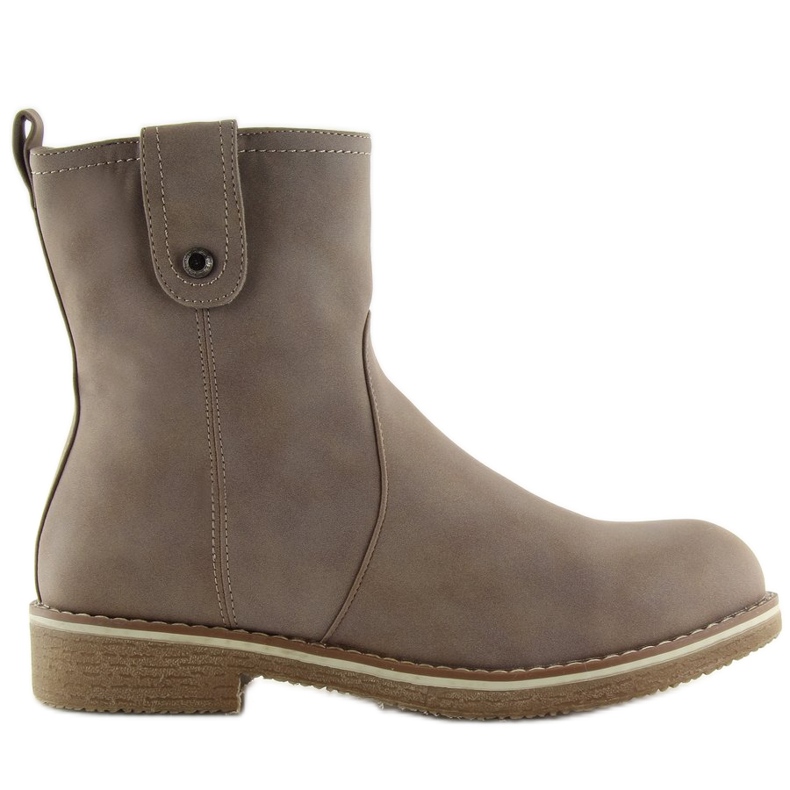 Flache Schuhe mit beigen flachen Absätzen 0-253 Khaki