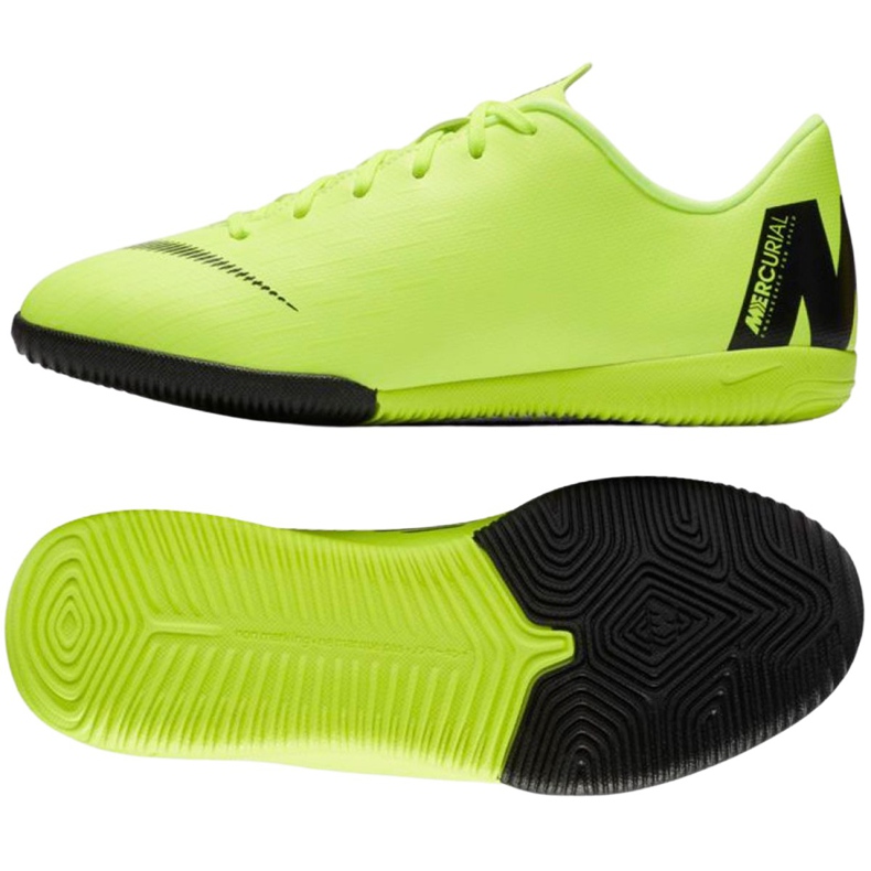 Nike Mercurial VaporX 12 Academy Gs Ic Jr AJ3101 701 grüne Schuhe