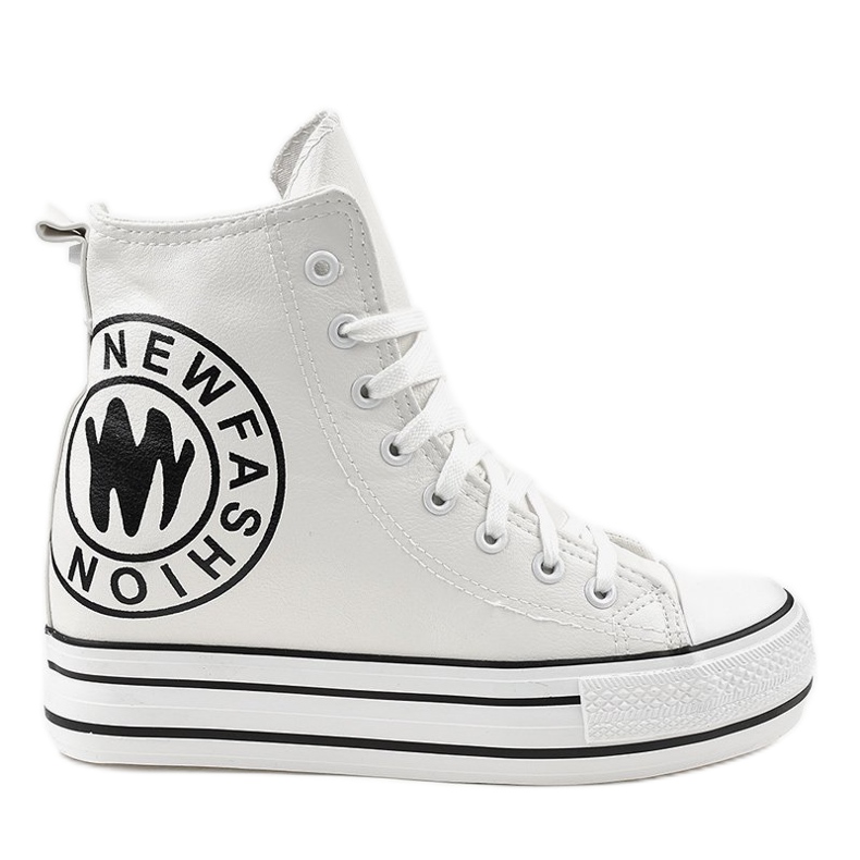 Weiße Keilsneaker W09