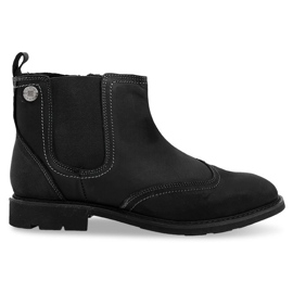 Hohe Warme Stiefel Gebunden 4682 Schwarz