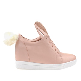 Rosa Sneaker auf den Keilhäschen H6210-11