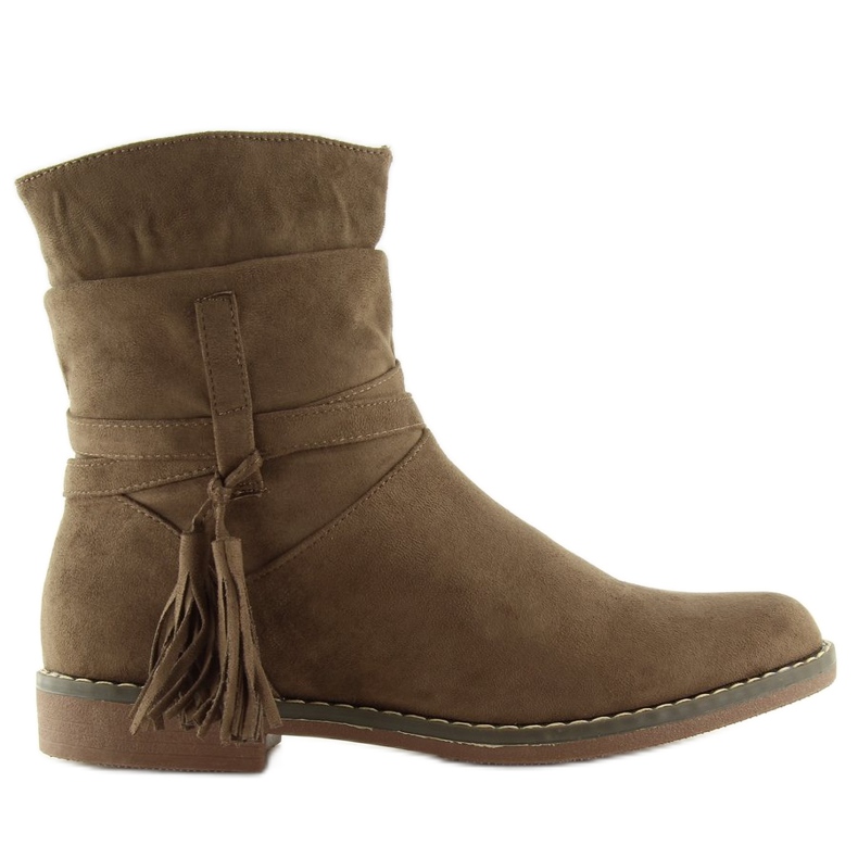 Braune Stiefel für Damen braun 4169 Khaki mehrfarbig