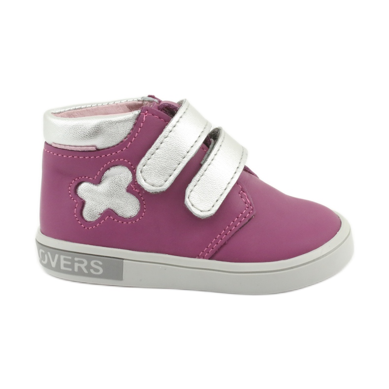 Mazurek Stiefeletten mit Klettverschluss rosa grau