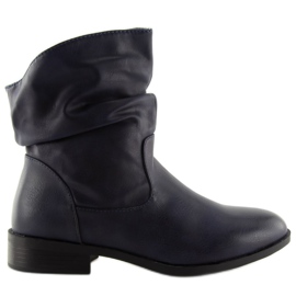 Marineblaue Stiefel für Damen 1127-PA DK.BLUE