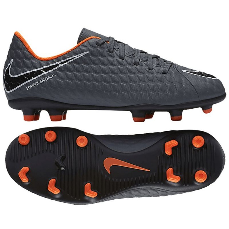 Graue Nike Hypervenom Phantom Iii Club Fg Jr AH7290-081 Fußballschuhe mehrfarbig