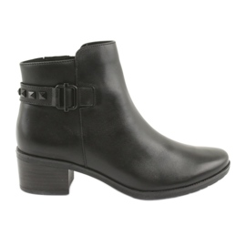 Caprice Damen -Lederstiefel mit Stollen 25433 Schwarz