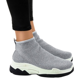 Graue Sportschuhe mit LA33P-Gummiband