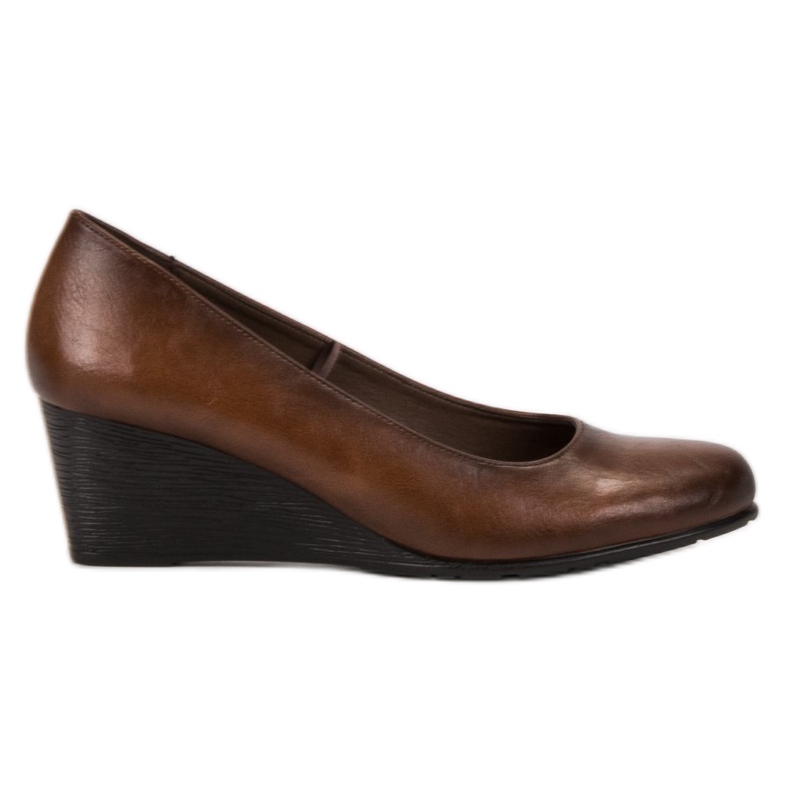 Vinceza Braune Pumps auf einem Keil