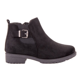 SHELOVET Wildleder Stiefeletten schwarz