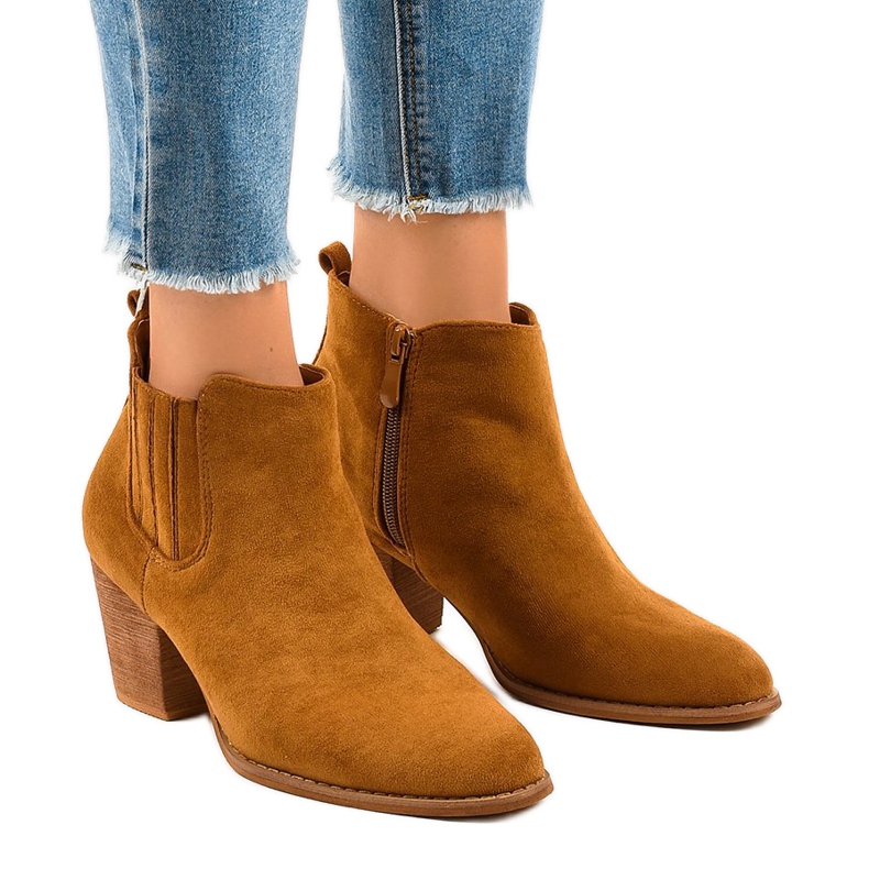 Camel Wildleder Stiefeletten am SA-3338 Post braun