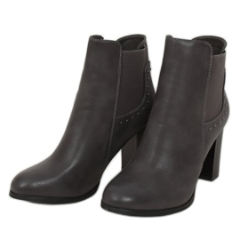 Klassische graue High Heels grau 88097 Grau