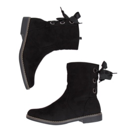 Schwarze flache Absätze 5696 Schwarz