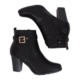 Schwarze Stiefel mit hohen Absätzen F169 Schwarz