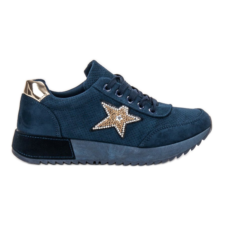 SHELOVET Sneakers aus Wildleder in Marineblau