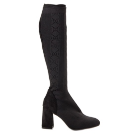 Seastar Schwarze durchbrochene Stiefel