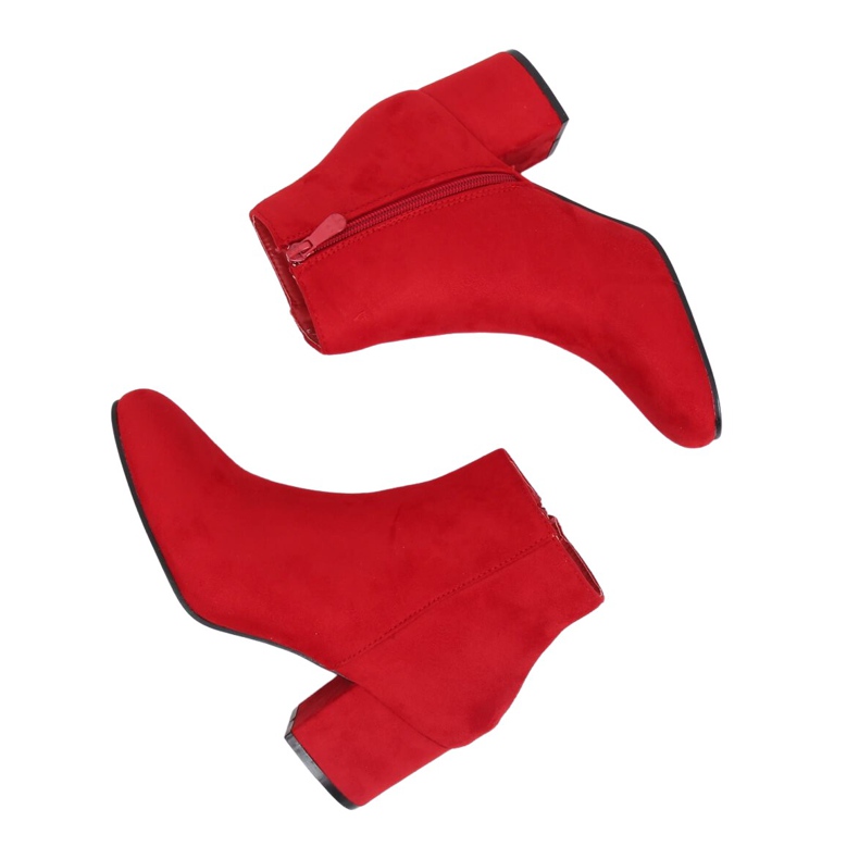 Rote Stiefel mit niedrigem Absatz YQ216P Rot
