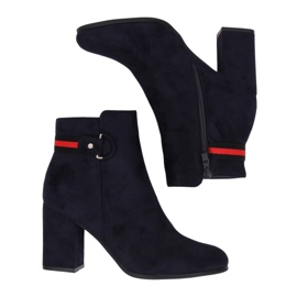 Marineblaue Stiefel mit hohen Absätzen NC923 Navy navy blau