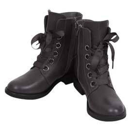 Grau Schnürstiefel grau ZX2805 Grau