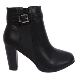 Schwarz F815-2 Schwarze Stiefel mit hohen Absätzen