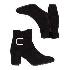 Schwarz YL53 Schwarze Stiefel mit hohen Absätzen