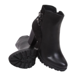 Schwarze Stiefel mit hohen Absätzen Z182 Black