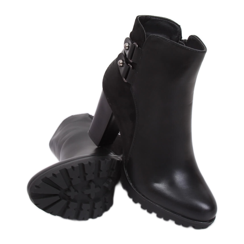 Schwarze Stiefel mit hohen Absätzen Z182 Black