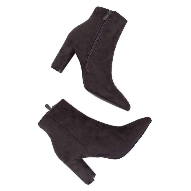 Graue Stiefel mit hohen Absätzen NS039P Grau